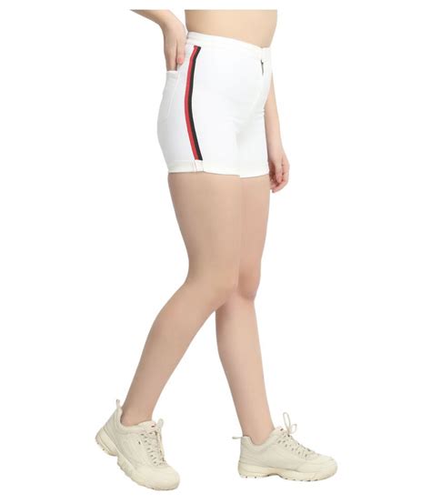 Buy Overs Denim Hot Pants White Online At Best Prices In India Snapdeal