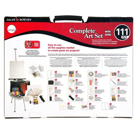 Complete Art Set With Easel 111 Pieces Daler Rowney From Craftyarts