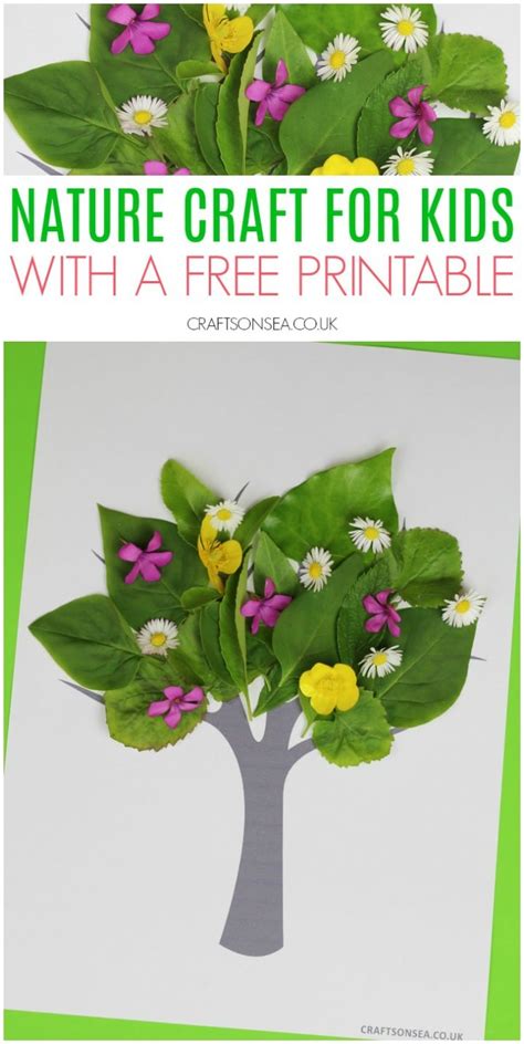 Tree Nature Craft For Kids With Free Printable Crafts On Sea
