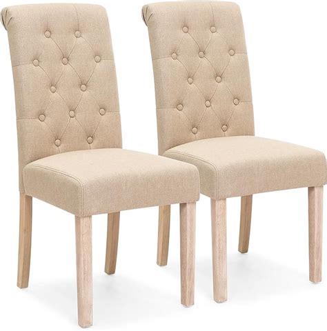 Best Choice Products Set Of 2 Tufted High Back Parsons