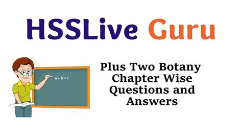 Plus Two Botany Chapter Wise Questions And Answers Kerala Hsslive Guru