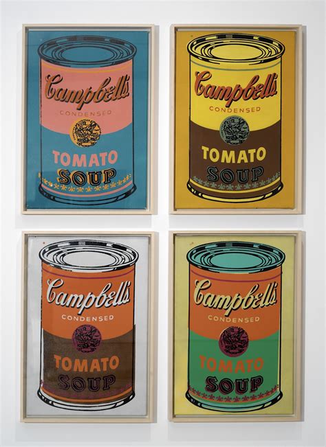 Andy Warhol Four Colored Campbell S Soup Google Search Andy Warhol Pop Art Andy Warhol Art