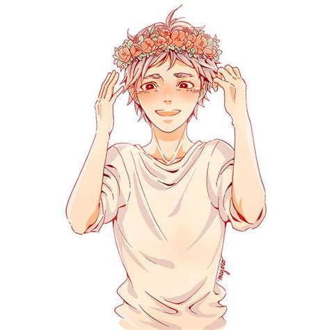 Anime Boy Flower Crown