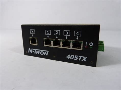 N Tron 405tx Ethernet Switch 5 Port Din Rail Mount Used Industrial
