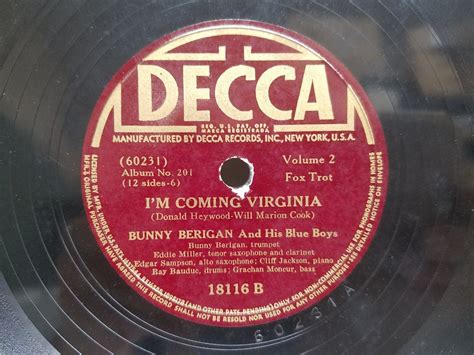 Bunny Berigan And His Blue Boys Blues Decca 18116 78 Record Ebay