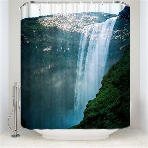 Bathroom Shower Curtain With Hooks Waterproofwater Repellent