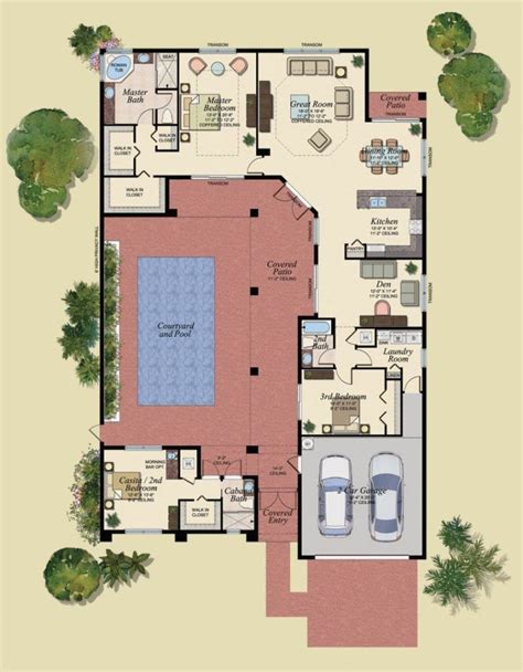 U Shaped House Plans With Courtyard Hiring Interior Designer