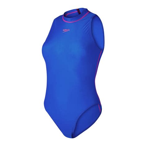 Speedo Womens Hydrasuit Zip Back Swimming Costume Blue 8 00710b669 Ebay