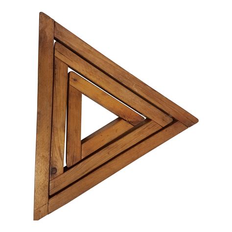 Antique English Wooden Triangular Trivets Chairish