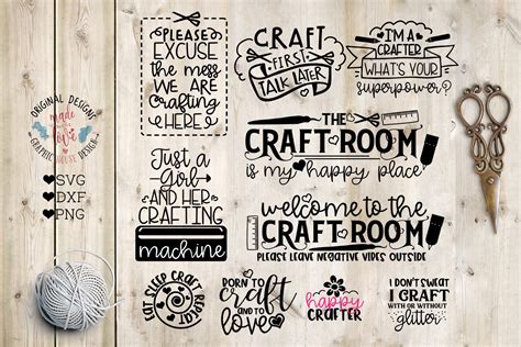 Mini Craft Bundle Cut Files Illustrations Creative Market