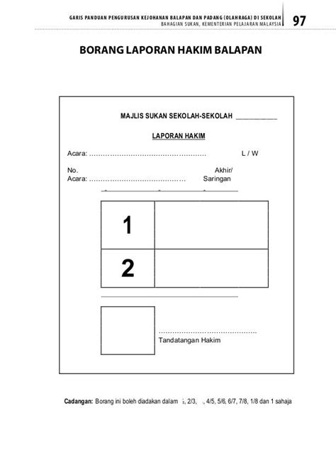 Garis Panduan Pengurusan Kejohanan Balapan Dan Padang Olahraga Di S