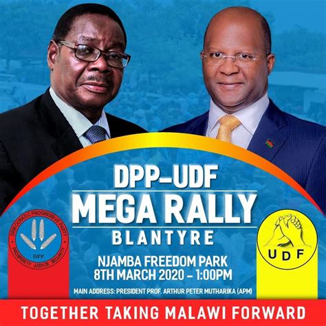 All Roads Lead To Njamba For Dpp Udf Mega Rally Malawi Voice