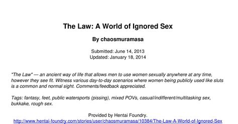 Chaosmuramasa The Law A World Of Ignored Sex Pdf Docdroid