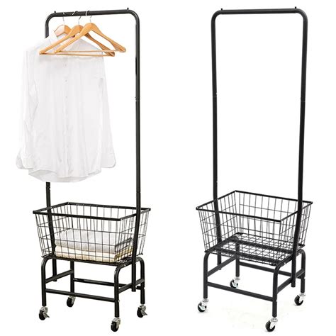 Rolling Laundry Cart With Hanging Rack Apartments And Houses For Rent