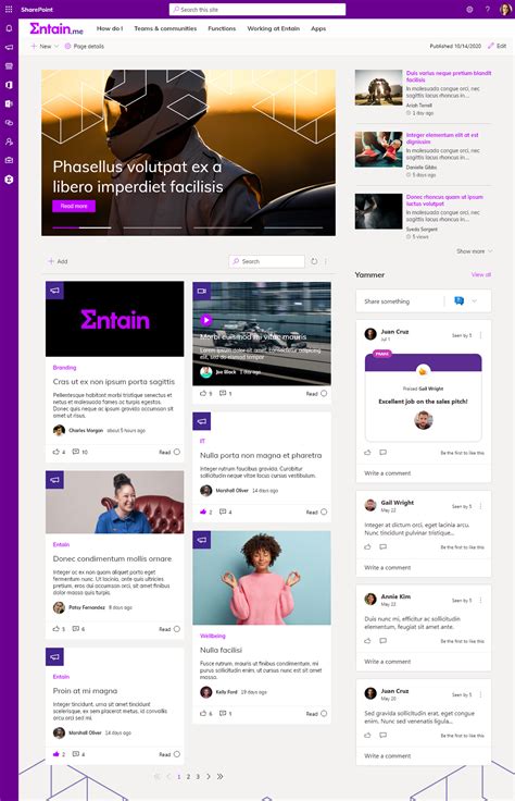 6 Leading Office 365 Intranet Examples With Screenshots Content Formula