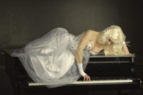 Wallpaper White Blonde Dress Musician Hair Piano Person Long Beautiful Woman Lady