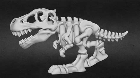 T Rex Skeleton Stl For 3d Print Buy Royalty Free 3d Model By