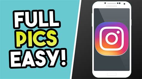 How To Post Full Pictures On Instagram In 2020 Without Crop Youtube