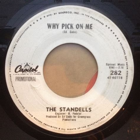 The Standells Why Pick On Me 1966 Vinyl Discogs