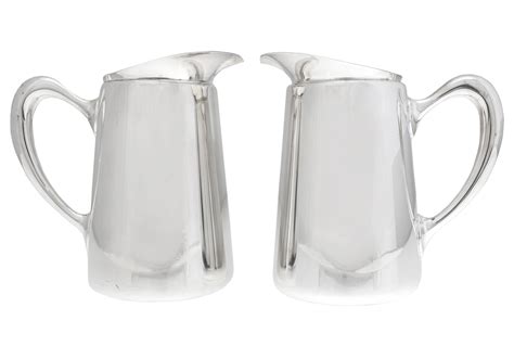 Bid Now CHRISTOFLE PAIR OF SILVER PLATED JUGS PITCHERS January 1