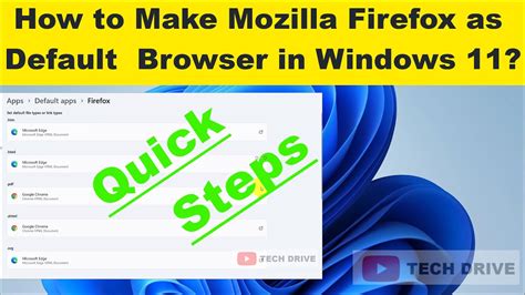 How To Make Mozilla Firefox Default Browser In Windows 11 10 8 7