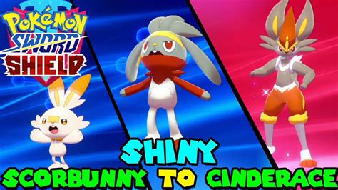 Evolving Shiny Scorbunny To Shiny Cinderace In Pokemon Sword And Shield Youtube