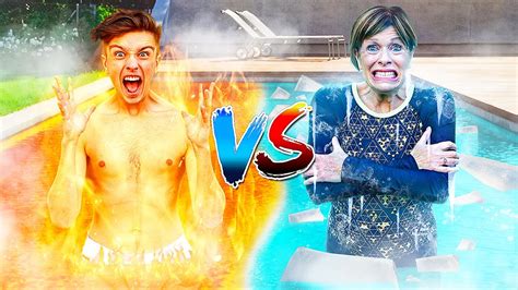 Last To Leave Hot Vs Cold Pool Challenge Youtube