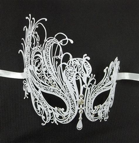 Swan Princess Masquerade Mardi Gras Metal Filigree Mask In Etsy
