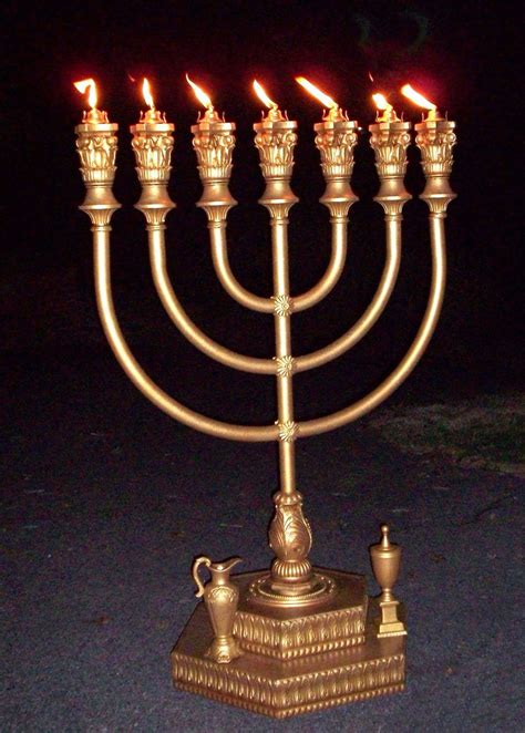 Menorah 5 Tall Covered In Gold Leaf Arte Judaica Templo De