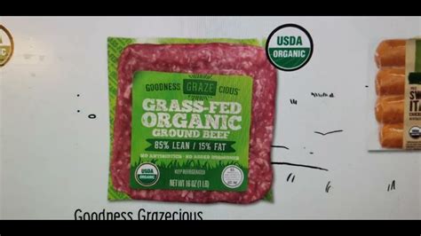 Goodness Grazecious Grass Fed Organic 85 Lean Ground Beef Youtube