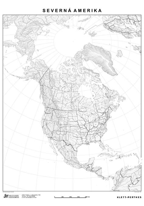 Slepá Mapa Severnej Ameriky M17sp