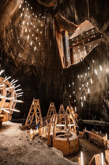 Premium Photo Underground Theme Park In Big Salt Mine Salina Turda