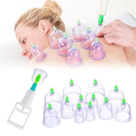 12 Cupsset Medical Chinese Vacuum Cupping Body Massage Therapy Healthy Suction Ebay