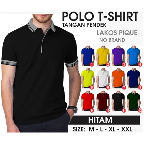 Jual Kaos Polos Kaos Polo Shirt Polos Kaos Kerah Pria Kaos Seragam Polos Kerah Kombinasi