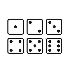 Dice Sides Vector Images Over