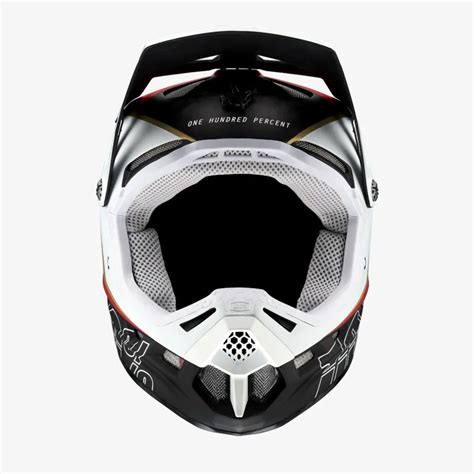 100 Percent Aircraft Carbon Mips Full Face Helmet Ltd Red