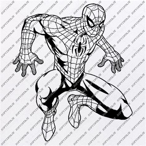 Spiderman Svg File-Spiderman Original Svg DesignTattoo Svg-Spiderman C