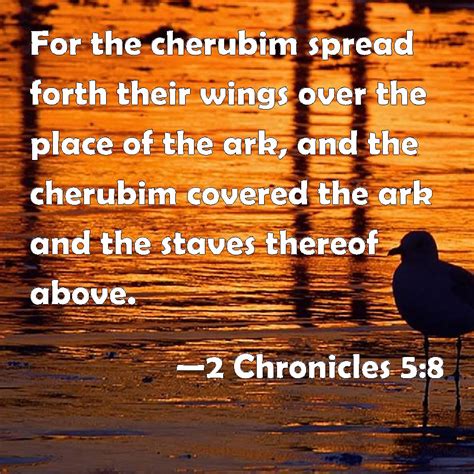 2 Chronicles 58 For The Cherubim Spread Forth Their Wings Over The