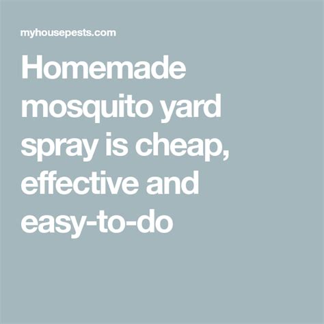 Sometimes fighting off the wrath of the thermacell mosquito repellent is a small hand held device that is perfect for camping and if your house or yard falls within this area, you will find yourself blessed with a mosquito free life. Homemade mosquito yard spray is cheap, effective and easy-to-do | Mosquito yard spray, Mosquito ...