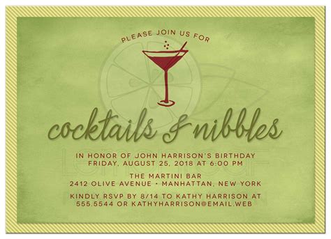 drinks and nibbles invitation templates business template ideas