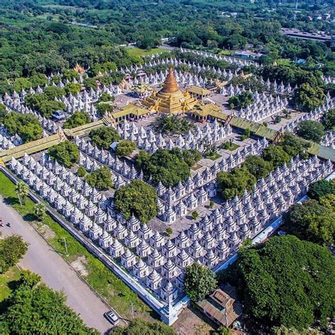 Incredible View From Mandalay 😍 Kuthodaw Pagoda Also Known As Worlds