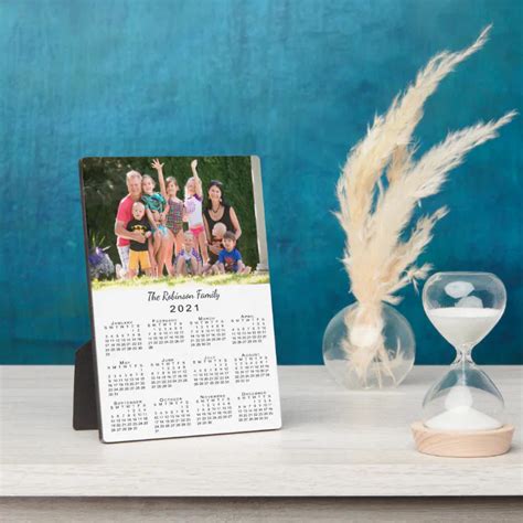 Photo And Name Personalized 2021 Calendar Desktop Plaque Zazzle