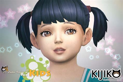 Набор ресниц 3d Lashes Version 2 For Kids от Kijiko для Симс 4