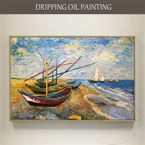 Artist Hand Painted High Quality Impressionist Fishing Oil Painting