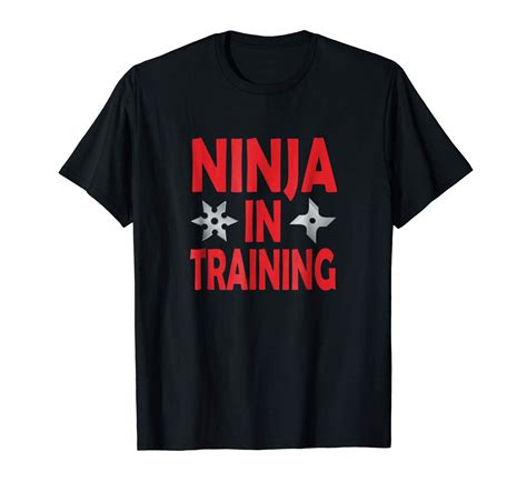 Ninja In Training T Shirt Ninja Stars Cool Shuriken Design Teevimy