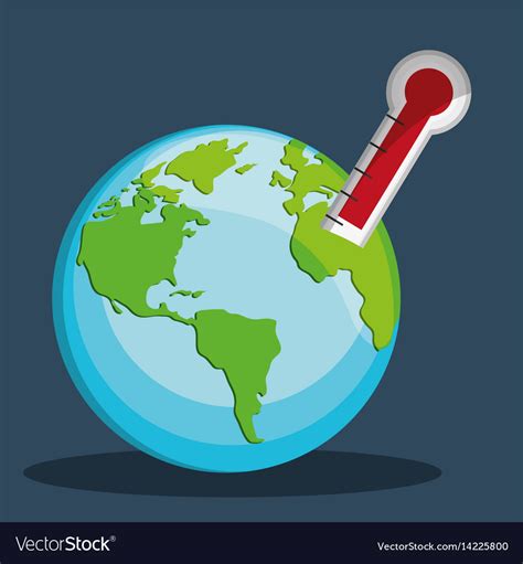 Global Warming Related Icons Image Royalty Free Vector Image