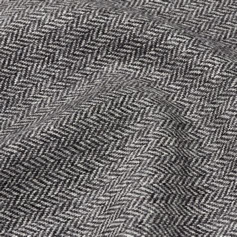 Herringbone Grey Wool Cloth Scottish House