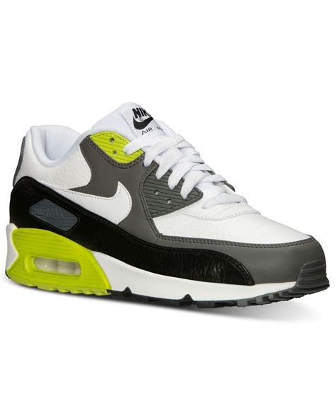 Nike Mens Air Max 90 Leather Running Sneakers From Finish Line In White