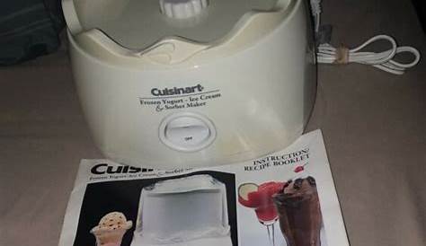 Cuisinart Ice Cream Maker Motor Base & Instruction Book ICE-20 Lightly