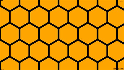 Wallpaper Beehive Black Orange Hexagon Drop Shadow 000000 Ffa500 45